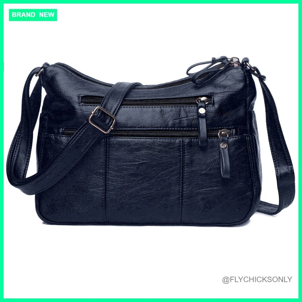 Soft PU Leather Crossbody Shoulder Bag Lightweight Messenger Purse